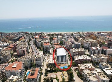 Квартиры-студии, двухкомнатные и трехкомнатные квартиры, 31-65м², в новом проекте в центре Алании, 50м от моря ID-13066 фото-6