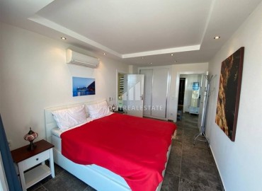 Светлая меблированная квартира 2+1, 130 м2, с большой террасой и видом на море в Джикджилли, Аланья ID-12200 фото-4