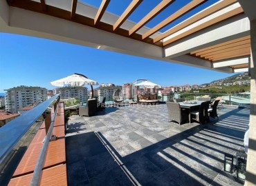 Bright furnished apartment 2 + 1, 130 m2, with a large terrace and sea views in Cikcilli, Alanya ID-12200 фото-17