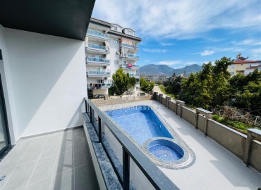 One-bedroom apartment in a new building, 52 m2, with a fine finish, bathroom equipment, unfurnished, in Oba, Alanya ID-13092 фото-6