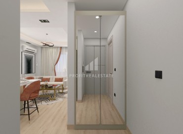 Двухкомнатная квартира, 55м², с чистовой отделкой в новом комплексе в 650м от моря в Эрдемли, Арпачбахшиш ID-13102 фото-7
