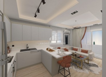 Двухкомнатная квартира, 55м², с чистовой отделкой в новом комплексе в 650м от моря в Эрдемли, Арпачбахшиш ID-13102 фото-11