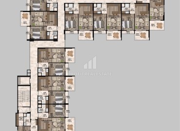 Комфортабельные двухкомнатные апартаменты, 69-74м², в районе Мерсина - Чешмели ID-13250 фото-20