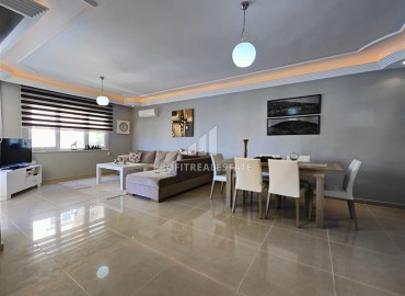 Bright two bedroom apartment 110 m2, with a modern interior, in a residence with facilities in Oba, Alanya ID-13266 фото-3