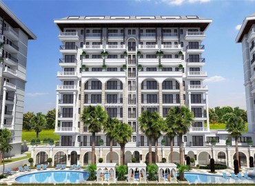 Апартаменты 1+1, 62,7м², в комфортабельной резиденции на этапе строительства в центре Алании, 600м от моря ID-13291 фото-3