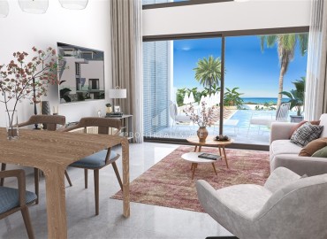 Новые апартаменты 1+1 на этапе строительства в 100 метрах от пляжа, Татлысу, Фамагуста, Северный Кипр, 66-118 м2 ID-13275 фото-8