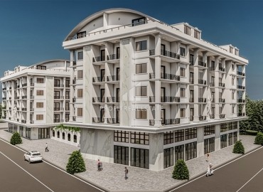Апартаменты разных планировок, 46-123,5м², в комплексе на этапе строительства в 300м от моря в районе Каргыджак, Алания ID-13317 фото-1