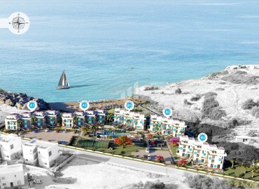 Apartment 2 + 1 and 3 + 1 in a residence with a private beach, at the final stage of construction, Kyucukerenkoy, Northern Cyprus, 115-142 m2 ID-13380 фото-2