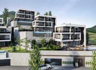 Инвестиционный проект: комплекс вилл класса люкс 380 м2, с индивидуальными бассейнами в стиле инфинити, Аланья ID-13427 фото-1