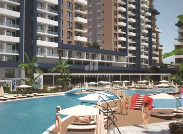 Новый жилой проект с отельной инфраструктурой в 300 метрах от пляжа, Искеле, Фамагуста, Северный Кипр, 39-85 м2 ID-13463 фото-11