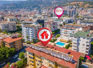 One-bedroom apartment by the sea, 65 m2, unfurnished, with a fine finish, kitchen and bathroom equipment, in Oba, Alanya ID-13540 фото-16