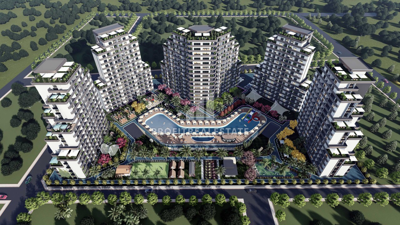 Апартаменты разных планировок, 59-130м², в масштабном элитном комплексе на этапе проекта в районе Мезитли, Мерсин ID-13570 фото-1