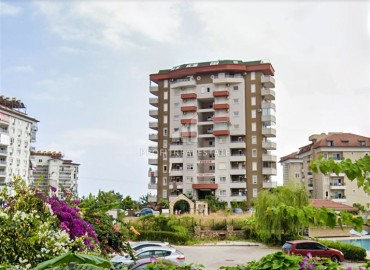 Bright furnished apartment 2 + 1 of 120 m2 with a bathroom and sea views in a residence with facilities in Cikcilli, Alanya ID-11067 фото-1