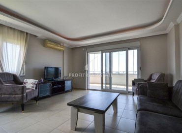 Bright furnished apartment 2 + 1 of 120 m2 with a bathroom and sea views in a residence with facilities in Cikcilli, Alanya ID-11067 фото-5