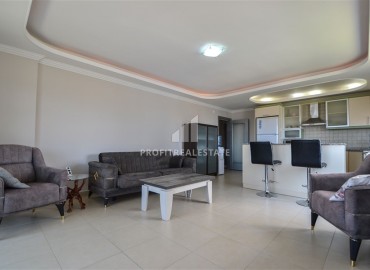 Bright furnished apartment 2 + 1 of 120 m2 with a bathroom and sea views in a residence with facilities in Cikcilli, Alanya ID-11067 фото-6