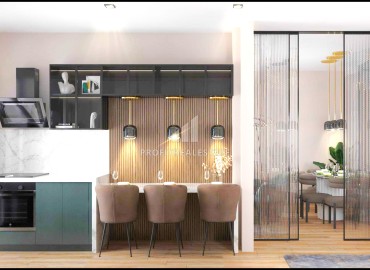 Комфортабельные двухкомнатные квартиры с отдельной кухней, 90м², в элитном комплексе района Каргыпынары, Мерсин ID-13593 фото-11