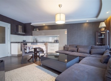 Стильные трехкомнатные апартаменты в охраняемой резиденции с двумя бассейнами, Хурма, Коньяалты, Анталия, 80 м2 ID-13626 фото-2