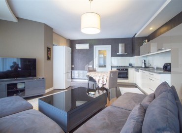 Стильные трехкомнатные апартаменты в охраняемой резиденции с двумя бассейнами, Хурма, Коньяалты, Анталия, 80 м2 ID-13626 фото-3