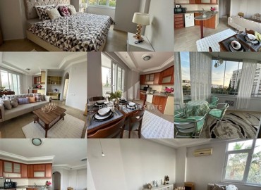 Меблированная двухкомнатная квартира, 55м², в уютной резиденции, в 350м от моря в районе Алании Тосмур ID-13650 фото-16