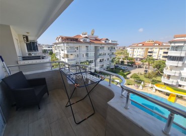 Elegant furnished penthouse 220 m2, with three bedrooms and a glazed balcony in Oba, Alanya ID-11858 фото-15