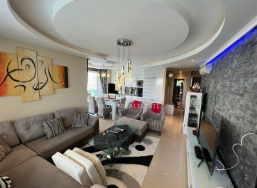 Stylish two bedroom apartment 111 m2, with a designer interior, 50 meters from the sea, Tosmur, Alanya ID-13693 фото-11