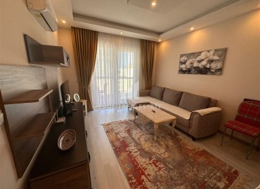 Furnished one-bedroom apartment 50 m2, with a glazed balcony, ready to move in, Mahmutlar, Alanya ID-13706 фото-11