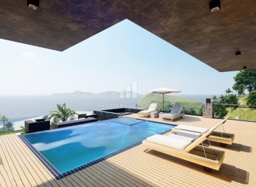 New modern villa 172m2, with a sea view, at the final stage of construction, Elikesik, Konakli, Alanya ID-13728 фото-7