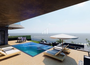 New modern villa 172m2, with a sea view, at the final stage of construction, Elikesik, Konakli, Alanya ID-13728 фото-9