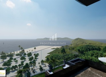 New modern villa 172m2, with a sea view, at the final stage of construction, Elikesik, Konakli, Alanya ID-13728 фото-11