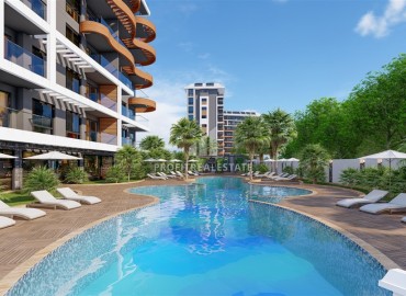 One-bedroom apartment under construction, 63m2, in a modern residential residence with facilities in Avsallar, Alanya ID-13795 фото-4