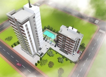 Комфортабельные двухкомнатные квартиры, 60-69м², в комплексе на этапе строительства в 200м от моря в районе Мерсина - Тедже. ID-13807 фото-2