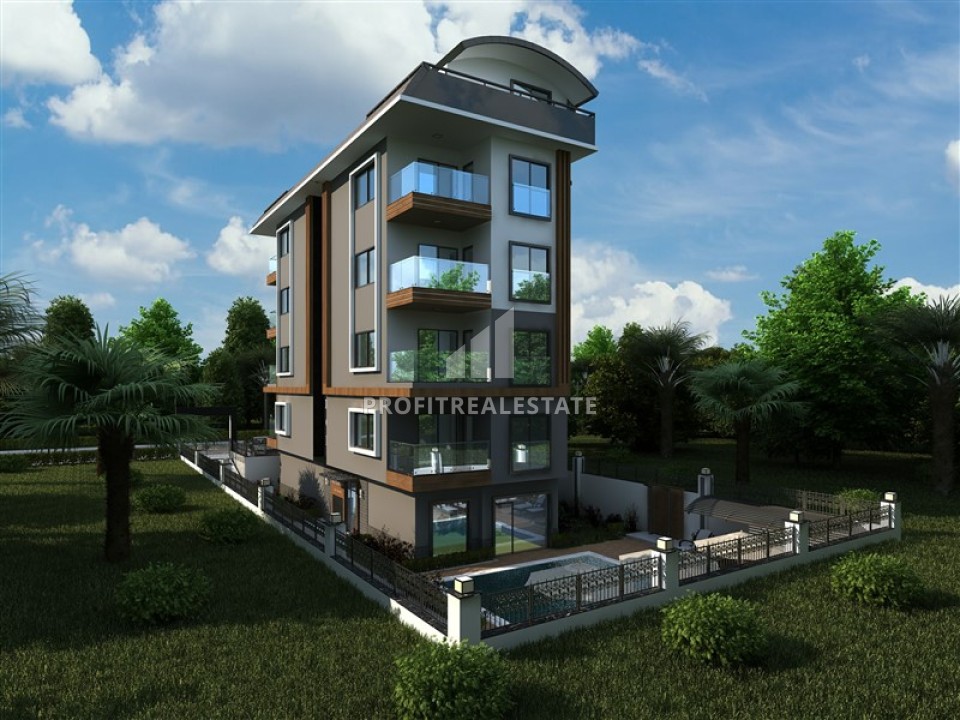 Видовая трехкомнатная квартира, 78м², в новом комплексе по привлекательной цене, в районе Оба, Алания ID-13844 фото-1