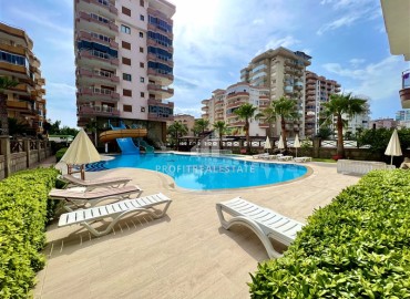 Stylish furnished apartment 2 + 1, 125 m2, with a glazed balcony and sea views, 100 meters from the beach, Mahmutlar, Alanya ID-13850 фото-19