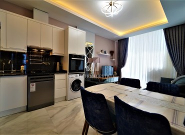 Luxury one-bedroom apartment 50 m2, with a stylish interior, sea views, 70 m from the beach, Kargicak, Alanya ID-13851 фото-3