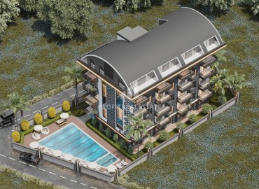 Двухкомнатные и трехкомнатные квартиры, 52-120м², в резиденции на этапе планирования в районе Оба, Алания ID-13867 фото-4