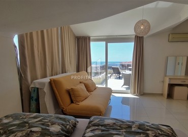 Меблированные двухуровневые апартаменты 4+1 с видом на море, в благоустроенной резиденции, Джикджилли, Аланья, 230 м2 ID-13949 фото-10