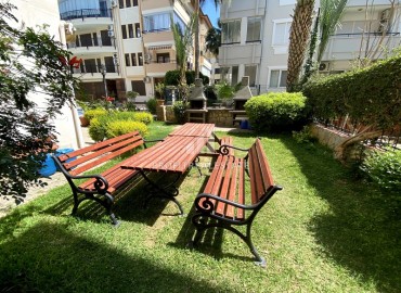 Bright furnished two bedroom apartment 115 m2, ready to move in, in the garden, 250 meters from the sea in Oba, Alanya ID-13983 фото-2