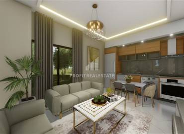 One-bedroom unfurnished apartment, 40 m2, unfurnished, in a new residence with facilities, Mahmutlar, Alanya ID-14008 фото-6