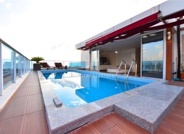 Elite furnished duplex 3 + 1, 180m², with a private sauna and a swimming pool on the terrace in Alanya - Cikcilli ID-14064 фото-19