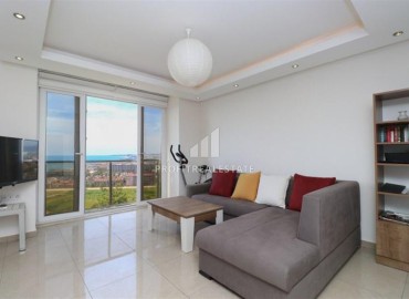 Светлые трехкомнатные апартаменты 100м2, с мебелью, видом на море, в 200 метрах от пляжа в Конаклы, Алания ID-14067 фото-10