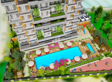 One-bedroom apartment, 47m² in a premium class residence under construction, in Avsallar, Alanya ID-14115 фото-3