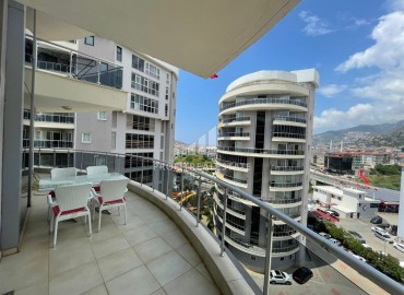 Элегантная трехкомнатная квартира, 120м² с видом на горы в элитном комплексе в Джикджилли, Алания ID-14199 фото-2