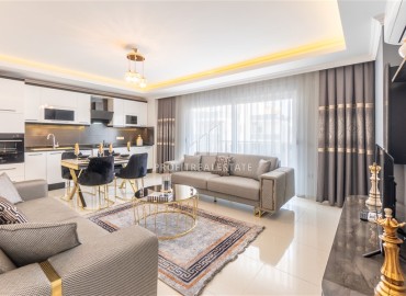 Luxury apartment 2 + 1, 120 m2, with a designer interior, 400 meters from the sea, Tosmur, Alanya ID-14207 фото-8