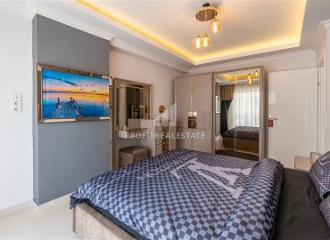 Luxury apartment 2 + 1, 120 m2, with a designer interior, 400 meters from the sea, Tosmur, Alanya ID-14207 фото-14