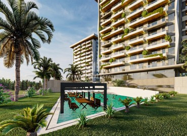 Инвестиционное предложение в элитной резиденции на этапе проекта: квартиры, 67,5-75м², в Махмутларе, Алания, в 1300м от моря ID-14215 фото-6