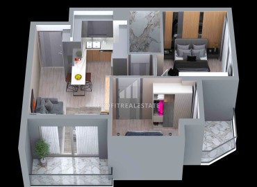 Комфортабельные квартиры 1+1 и 2+1, 55-70м², в строящемся комплексе премиум класса в Тедже, Мерсин, от застройщика ID-14219 фото-20