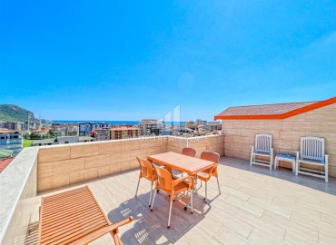 Elegant furnished penthouse 5+1, 180m2, with panoramic sea views, Alanya ID-14240 фото-16