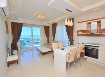 Шикарная квартира планировки 1+1 в комплексе класса люкс с панорамным видом на море в районе Алании Махмутлар ID-1104 фото-26