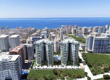 Новая двухкомнатная квартира жилом комплексе премиум-класса, в 150 метрах от центра Махмутлара, Аланья, 60 м2 ID-14253 фото-3