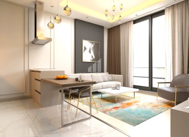 One bedroom apartment, 65-68m², in a comfortable residence under construction in the Mersin-Tomyuk area ID-14272 фото-9